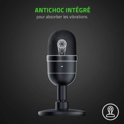 Razer Seiren Mini - Microphone à condensateur USB pour Le Streaming (Compact avec directivité supercardioïde, Support inclinable