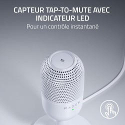 Razer Seiren V3 Mini - Microphone USB ultra-compact (microphone à condensateur 14 mm, directivité supercardioïde, détecteur de m