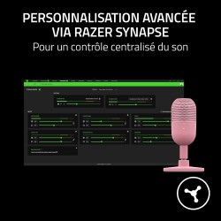 Razer Seiren V3 Mini - Microphone USB ultra-compact (microphone à condensateur 14 mm, directivité supercardioïde, détecteur de m