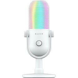 Razer Seiren V3 Chroma - Microphone USB RGB - Microphone à condensateur supercardioïde avec Tap-to-Mute (éclairage réactif, limi