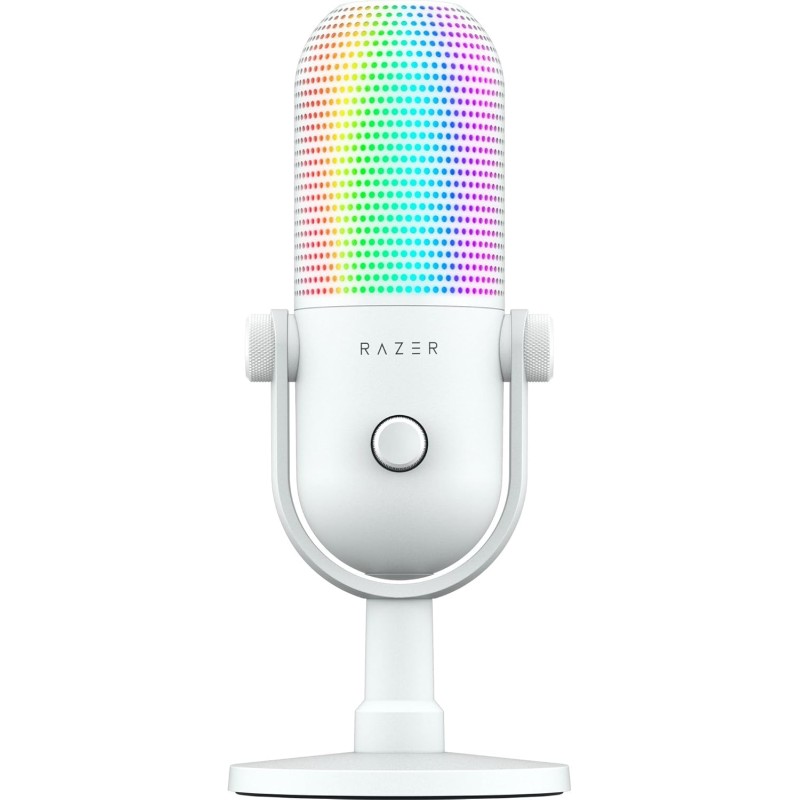 Razer Seiren V3 Chroma - Microphone USB RGB - Microphone à condensateur supercardioïde avec Tap-to-Mute (éclairage réactif, limi