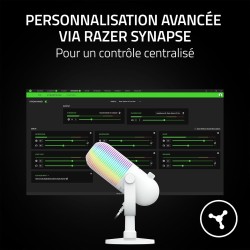 Razer Seiren V3 Chroma - Microphone USB RGB - Microphone à condensateur supercardioïde avec Tap-to-Mute (éclairage réactif, limi