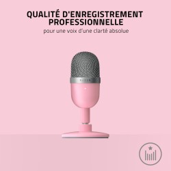 Razer Seiren Mini - Microphone à Condensateur USB pour Le Streaming (Compact avec Diagramme Polaire Supercardioïde, Support Incl