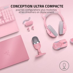 Razer Seiren Mini - Microphone à Condensateur USB pour Le Streaming (Compact avec Diagramme Polaire Supercardioïde, Support Incl