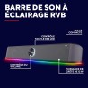 Trust Gaming GXT 1619 Rhox Barre de Son RGB 12W (6W RMS), Enceinte PC Stéréo Alimentation USB, Format Compact, Câble AUX 3.5 mm,