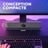 Trust Gaming GXT 1619 Rhox Barre de Son RGB 12W (6W RMS), Enceinte PC Stéréo Alimentation USB, Format Compact, Câble AUX 3.5 mm,