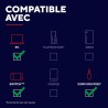 Trust Gaming GXT 1619 Rhox Barre de Son RGB 12W (6W RMS), Enceinte PC Stéréo Alimentation USB, Format Compact, Câble AUX 3.5 mm,