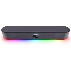 Trust Gaming GXT 1619 Rhox Barre de Son RGB 12W (6W RMS), Enceinte PC Stéréo Alimentation USB, Format Compact, Câble AUX 3.5 mm,