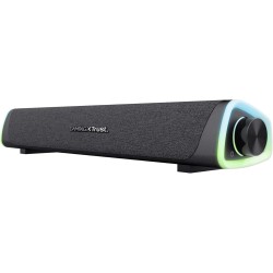 Trust Gaming GXT 620 Axon Barre de Son à Éclairage RGB 12W, Alimentation USB, 3.5mm AUX, Enceinte PC pour Ordinateur Portable, S