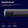 Trust Gaming GXT 620 Axon Barre de Son à Éclairage RGB 12W, Alimentation USB, 3.5mm AUX, Enceinte PC pour Ordinateur Portable, S