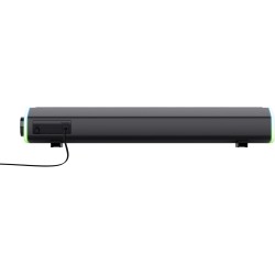 Trust Gaming GXT 620 Axon Barre de Son à Éclairage RGB 12W, Alimentation USB, 3.5mm AUX, Enceinte PC pour Ordinateur Portable, S