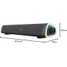Trust Gaming GXT 620 Axon Barre de Son à Éclairage RGB 12W, Alimentation USB, 3.5mm AUX, Enceinte PC pour Ordinateur Portable, S