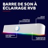 Trust Gaming GXTrust 1619W Rhox Barre de Son Éclairée RGB, Enceintes Stéréo 2.0 Éclairage LED, 12W, Alimentation USB, Câble AUX 