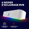 Trust Gaming GXTrust 1619W Rhox Barre de Son Éclairée RGB, Enceintes Stéréo 2.0 Éclairage LED, 12W, Alimentation USB, Câble AUX 