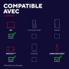 Trust Gaming GXTrust 1619W Rhox Barre de Son Éclairée RGB, Enceintes Stéréo 2.0 Éclairage LED, 12W, Alimentation USB, Câble AUX 