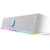 Trust Gaming GXTrust 1619W Rhox Barre de Son Éclairée RGB, Enceintes Stéréo 2.0 Éclairage LED, 12W, Alimentation USB, Câble AUX 
