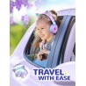 iClever Casque Audio Enfant, d'oreilles de Chat avec Éclairage LED, Volume Limité 85dba, Son Stéréo, Casque d'Écoute pour Enfant