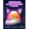 iClever Casque Audio Enfant, d'oreilles de Chat avec Éclairage LED, Volume Limité 85dba, Son Stéréo, Casque d'Écoute pour Enfant