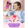 iClever Casque Audio Enfant, d'oreilles de Chat avec Éclairage LED, Volume Limité 85dba, Son Stéréo, Casque d'Écoute pour Enfant