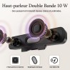 ZETIY Enceinte PC, USB Haut-Parleur PC pour Moniteur, Mini Barre de Son avec Clipser pour Ordinateur Portable, Ordinateur de Bur
