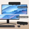 ZETIY Enceinte PC, USB Haut-Parleur PC pour Moniteur, Mini Barre de Son avec Clipser pour Ordinateur Portable, Ordinateur de Bur