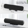 ZETIY Enceinte PC, USB Haut-Parleur PC pour Moniteur, Mini Barre de Son avec Clipser pour Ordinateur Portable, Ordinateur de Bur