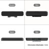 ZETIY Enceinte PC, USB Haut-Parleur PC pour Moniteur, Mini Barre de Son avec Clipser pour Ordinateur Portable, Ordinateur de Bur