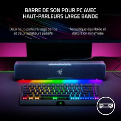 Razer leviathan v2 x - barre de son de gaming pour pc (avec haut-parleurs large bande, format bureau compact, alimentation et tr
