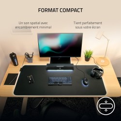 Razer leviathan v2 x - barre de son de gaming pour pc (avec haut-parleurs large bande, format bureau compact, alimentation et tr