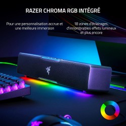 Razer leviathan v2 x - barre de son de gaming pour pc (avec haut-parleurs large bande, format bureau compact, alimentation et tr