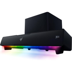 Razer leviathan v2 - barre de son avec caisson de basses (pour le gaming, haut-parleurs multiples, son thx spatial audio, bleuto