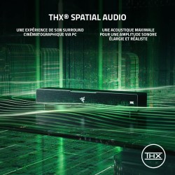 Razer leviathan v2 - barre de son avec caisson de basses (pour le gaming, haut-parleurs multiples, son thx spatial audio, bleuto