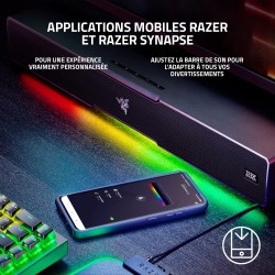 Razer leviathan v2 - barre de son avec caisson de basses (pour le gaming, haut-parleurs multiples, son thx spatial audio, bleuto