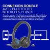 Jlab go work casque sans fil de 2e génération avec microphone – plus de 55 heures de lecture bleutooth ou usb-c dongle pc, conne