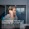 Jlab go work casque sans fil de 2e génération avec microphone – plus de 55 heures de lecture bleutooth ou usb-c dongle pc, conne