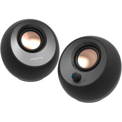 Creative pebble v3 – enceintes de bureau 2.0 avec bleutooth 5.0, clear dialog, 8w rms, 16w crête, alimentées par usb-c, converti