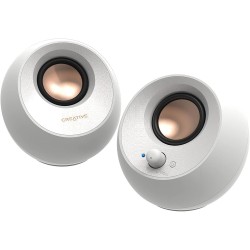 Creative pebble v3 enceintes de bureau 2.0 avec connectivité usb type c, amélioration clear dialog, bleutooth 5.0, 8 w rms, puis