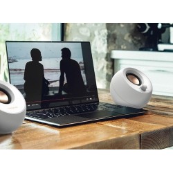 Creative pebble v3 enceintes de bureau 2.0 avec connectivité usb type c, amélioration clear dialog, bleutooth 5.0, 8 w rms, puis