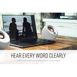 Creative pebble v3 enceintes de bureau 2.0 avec connectivité usb type c, amélioration clear dialog, bleutooth 5.0, 8 w rms, puis