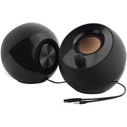 Creative Labs Pebble 4.4W Noir haut-parleur - (2.0 canaux, Avec fil, 3,5 mm, 4,4 W, 100 - 17000 Hz, Noir)