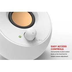 Creative Labs Pebble 4.4W Noir haut-parleur - Hauts-parleurs (2.0 canaux, Avec fil, 3,5 mm, 4,4 W, 100 - 17000 Hz, Blanc)
