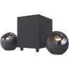 CREATIVE Pebble Plus 2.1 Haut-parleurs de Bureau alimentés par USB avec Caisson de Basses Puissant et Pilotes de Champ lointain,
