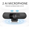 eMeet Webcam 1080P- Webcam C960 Full HD avec Double Microphone, Paramètres réglables, Grand Angle 90 ° avec Correction Automatiq