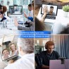 eMeet Webcam 1080P- Webcam C960 Full HD avec Double Microphone, Paramètres réglables, Grand Angle 90 ° avec Correction Automatiq