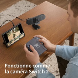 eMeet Webcam 1080P- Webcam C960 Full HD avec Double Microphone, Paramètres réglables, Grand Angle 90 ° avec Correction Automatiq