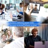 eMeet Webcam 1080P- Webcam C960 Full HD avec Double Microphone, Paramètres réglables, Grand Angle 90 ° avec Correction Automatiq