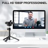 eMeet HD Webcam - C960 Kit 1080P Webcam avec Cache-Objectif & Double Microphone, Caméra 90 ° Streaming avec Correction Automatiq