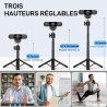 eMeet HD Webcam - C960 Kit 1080P Webcam avec Cache-Objectif & Double Microphone, Caméra 90 ° Streaming avec Correction Automatiq