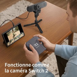 eMeet HD Webcam - C960 Kit 1080P Webcam avec Cache-Objectif & Double Microphone, Caméra 90 ° Streaming avec Correction Automatiq