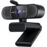 eMeet Webcam C960 2K, Webcam QHD avec Cache d'objectif et Double Microphone, autofocus TOF, caméra de Streaming 76° avec Correct